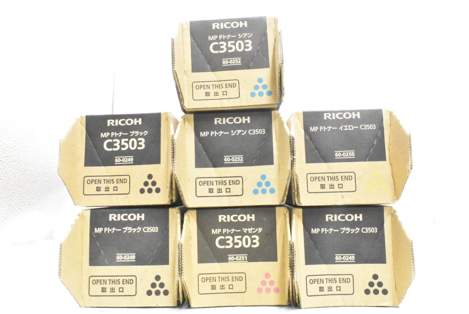 ♥ リコー トナー C 3503 7本 シアン マゼンタ イエロー ブラック RICOH -D-N 13-byebye