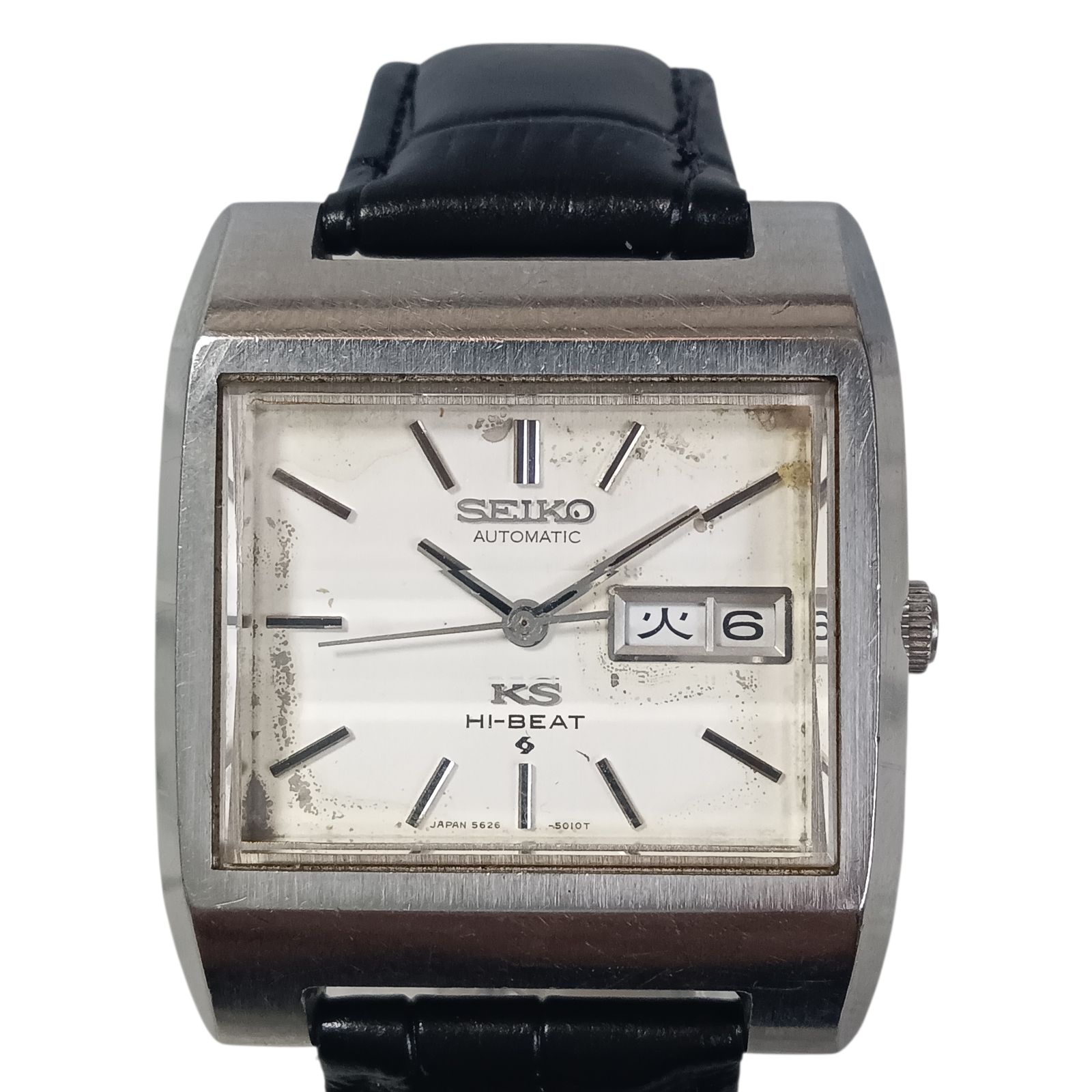 稼働 1210-1 SEIKO KS HI-BEAT セイコー キングセイコー ハイビート 5626-5010 メンズ腕時計 自動巻き カットガラス スクエア