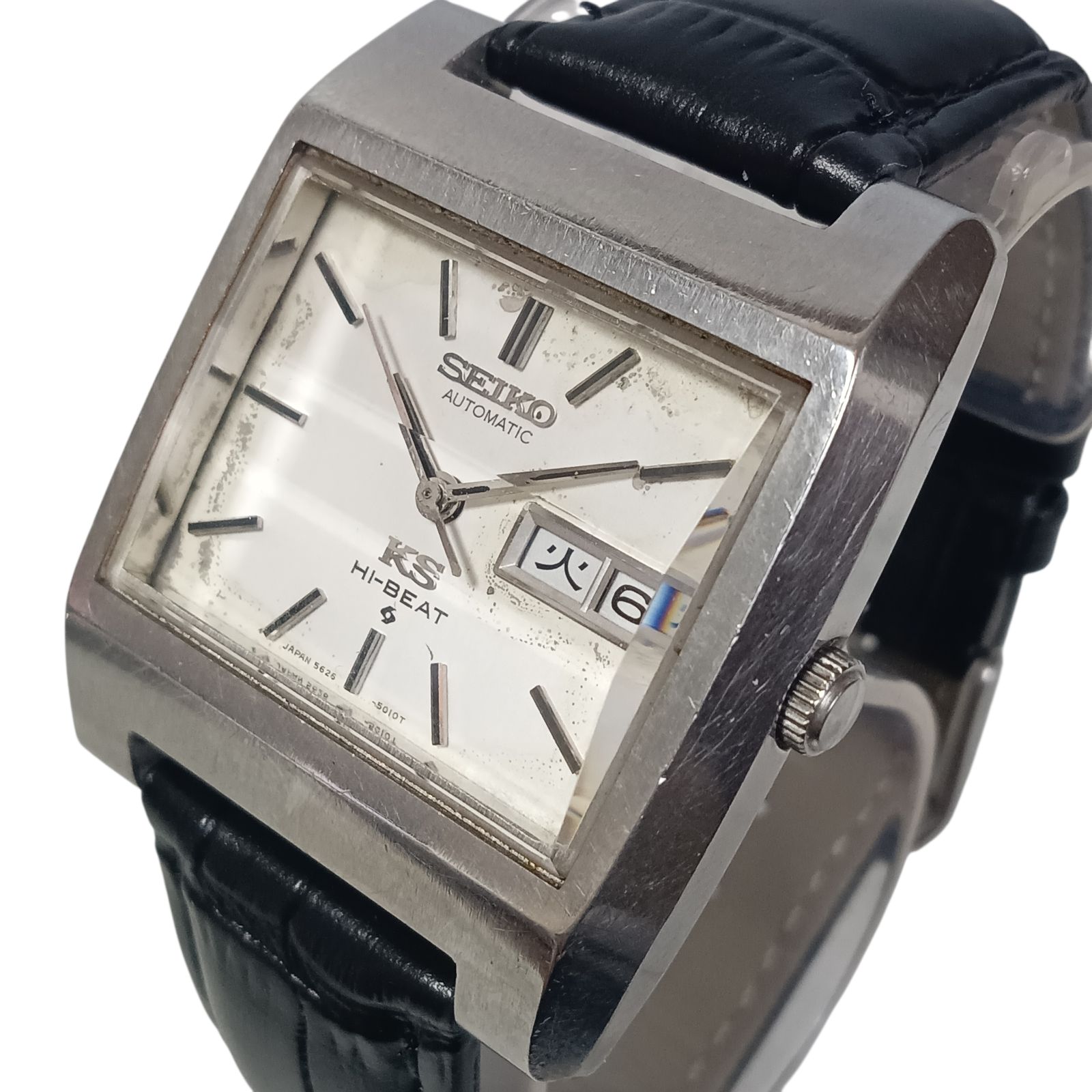 稼働 1210 1 SEIKO KS HI BEAT セイコー キングセイコー ハイビート 5626 5010 メンズ腕時計 自動巻き カットガラス スクエア