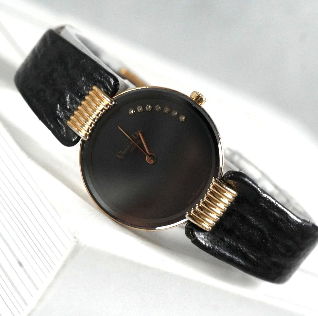 新品電池交換済】 Christian Dior クリスチャン ディオール 腕時計
