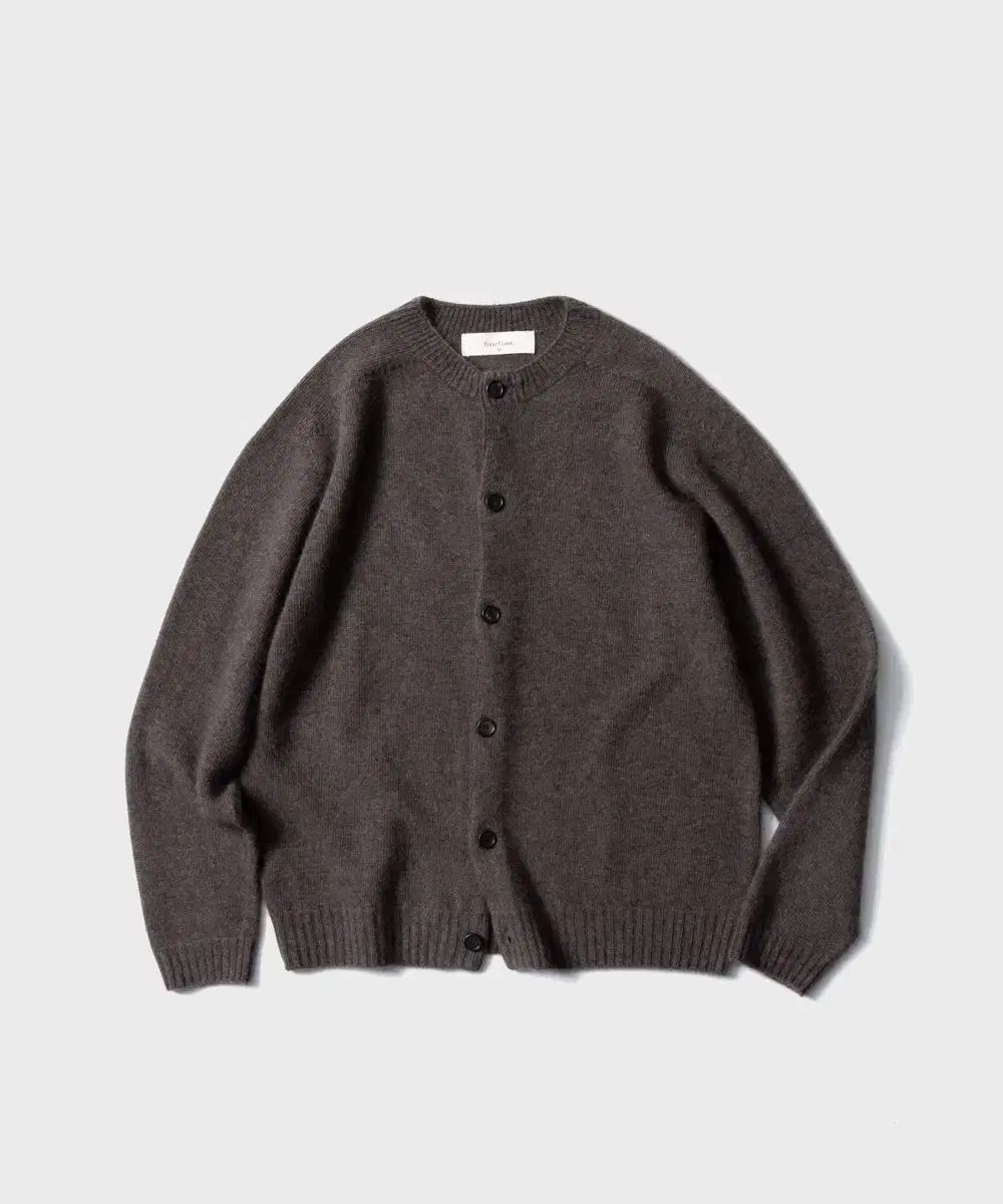 ファーストフロア アルパカ カーディガン アッシュブラウン 48