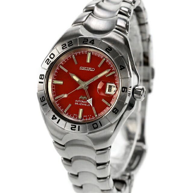 セイコー SEIKO 腕時計 メンズ 4 S 12 0020 SUS メカサス GMT モデル レッド 替えベルト付き