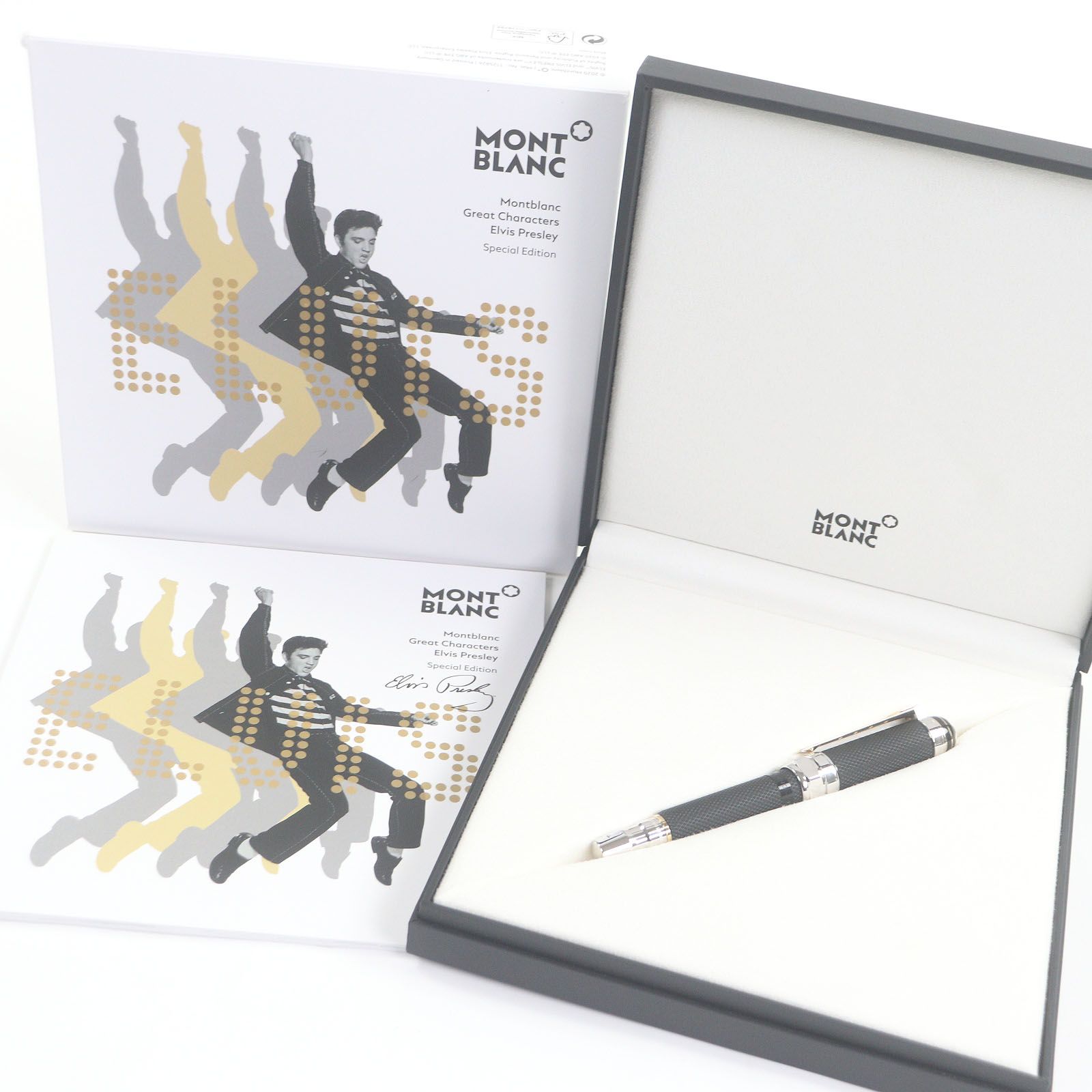 モンブラン エディション グレートキャラクターズ エルヴィス･プレスリー 2020 ペン先14 K Fニブ 万年筆 ブラック シルバー ゴールド き メンズ