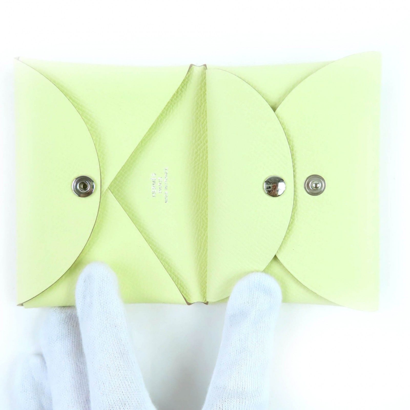 未使用品◇HERMES エルメス カルヴィ デュオ ヴォーエプソン ジョーヌ