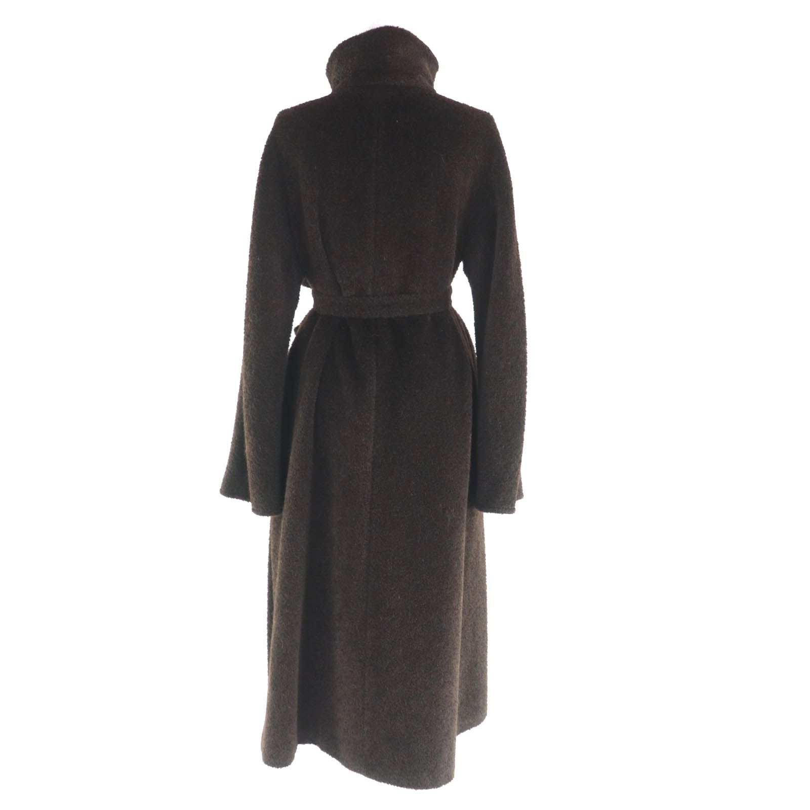 極美品☆Max Mara マックスマーラ アルパカ ウール混 白タグ ベルト付