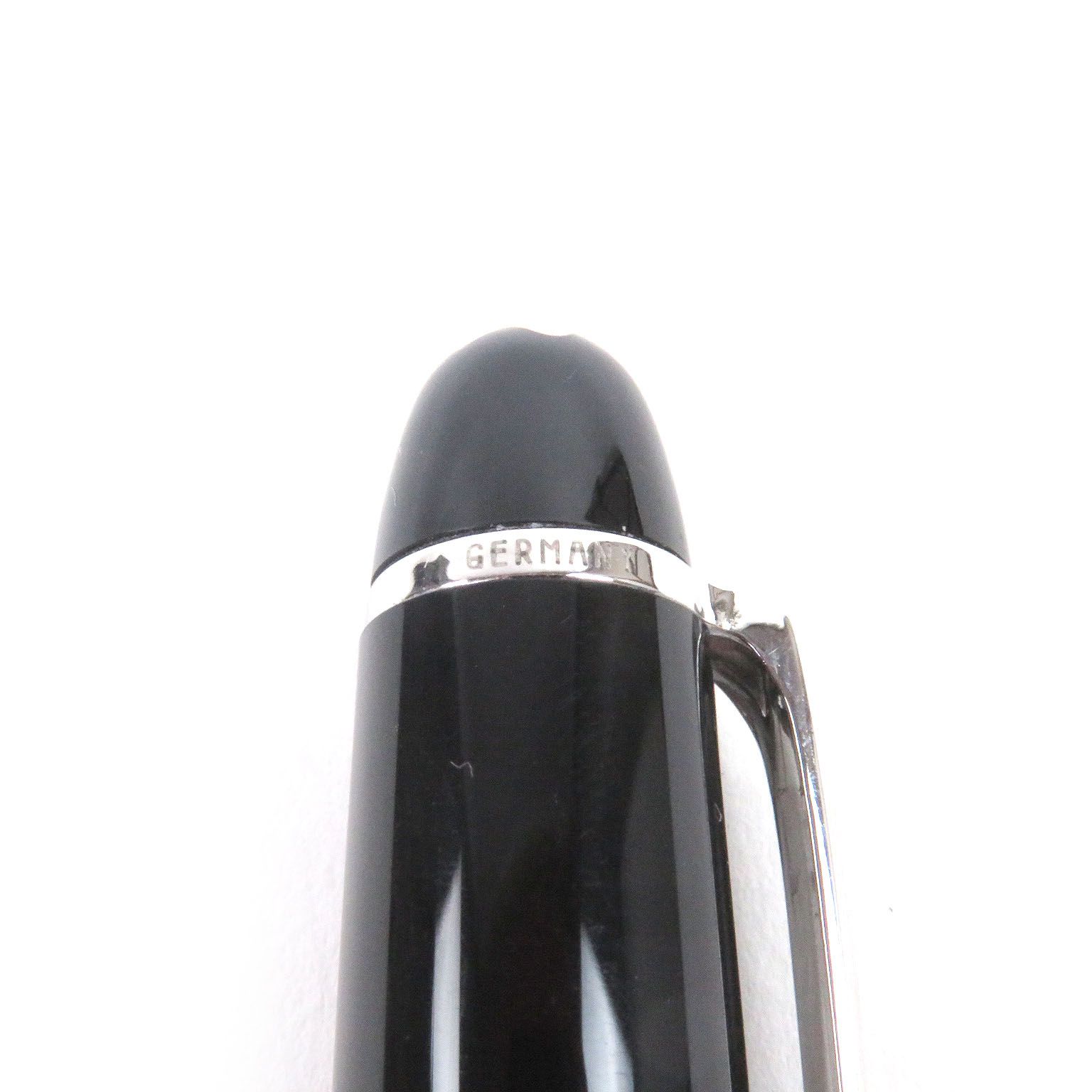  □ モンブラン マイスターシュテュック 145 Pix クラシック プラチナライン ペン先14 K Fニブ キャップ式 万年筆 ブラック シルバー ドイツ製 メンズ 万年筆 万年筆 インク