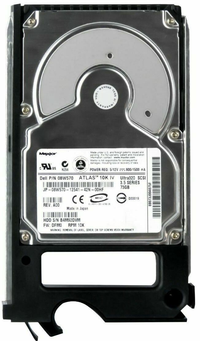 3年保証 Hard Drive Dell 08 W 570 73 GB 8 MB SCSI U 320 80-PIN B 073 J 0 3.5