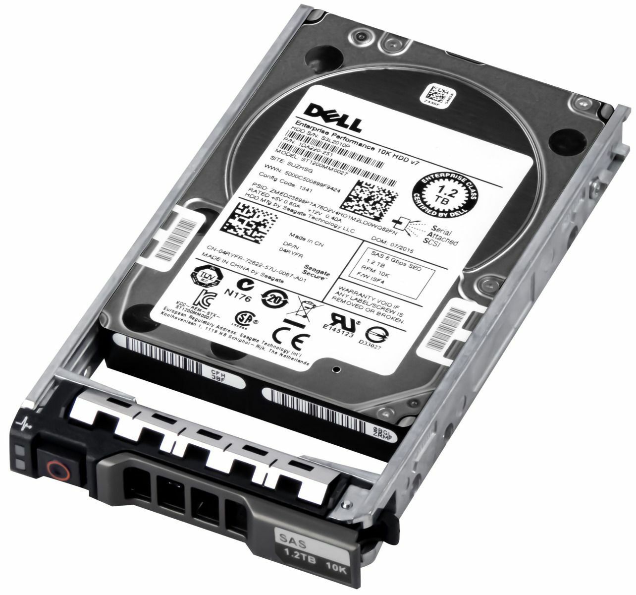 3年保証 Hard Drive Dell 04 RYFR 1.2 TB 10 K 64 MB SAS-2 2.5