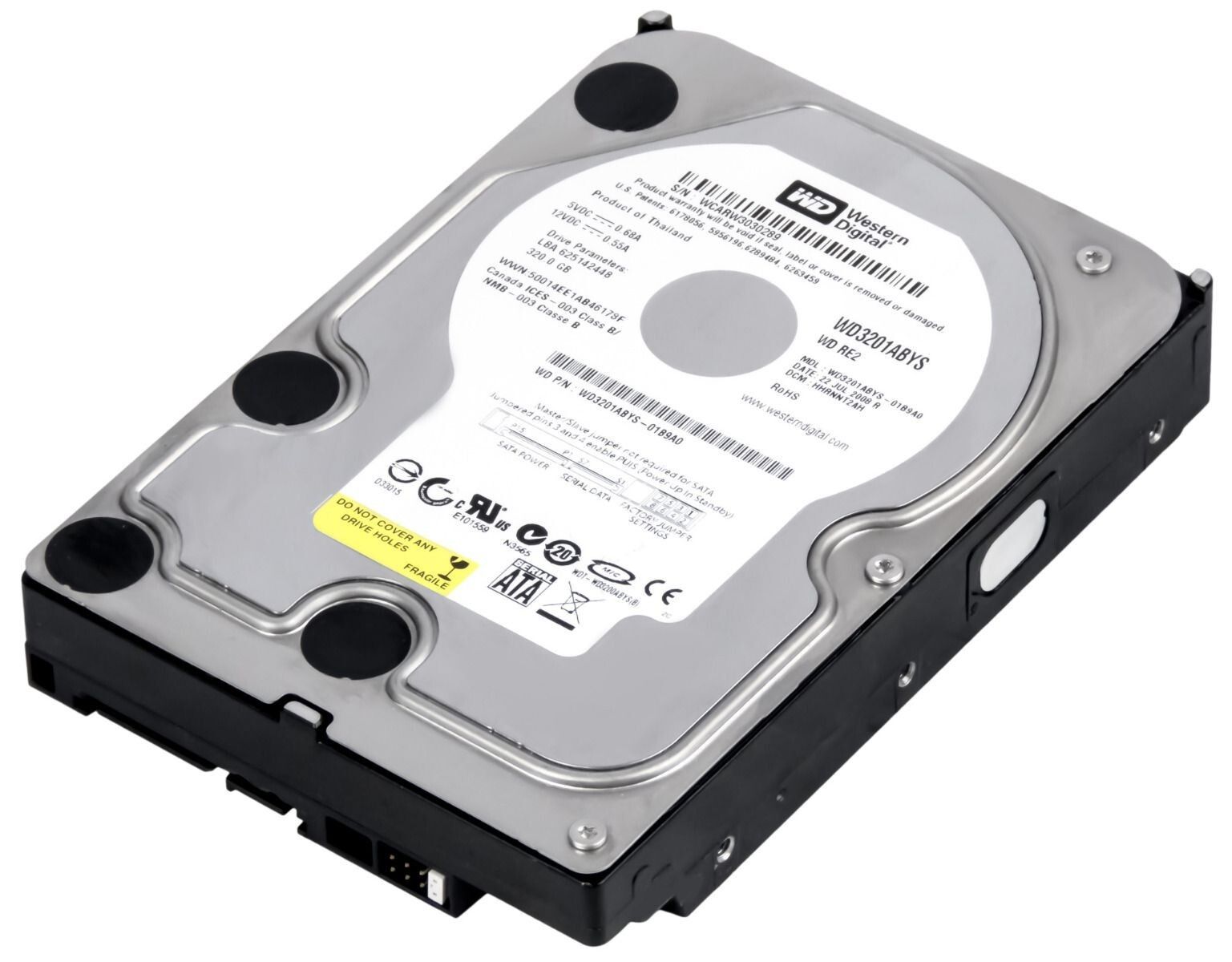 3年保証 Hard Drive WD RE 2 320 GB 7.2 K 16 MB SATA II 3.5