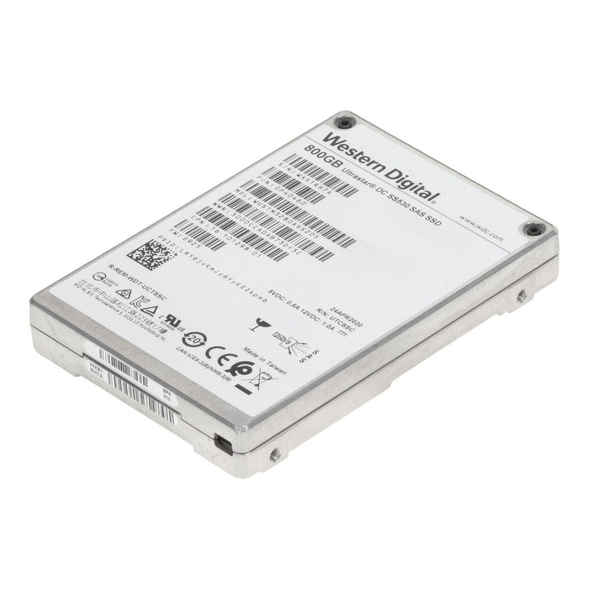 3年保証 Hard Drive WD Ultrastar DC SS 530 800 GB TLC SAS-3 2.5