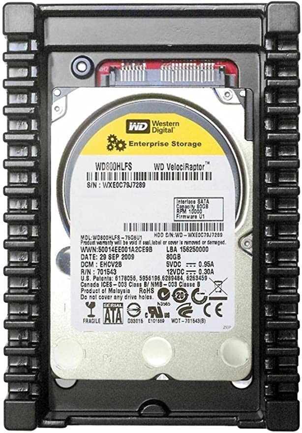 3年保証 Hard Drive WD VelociRaptor 80 GB 16 MB SATA II 3.5 Inch