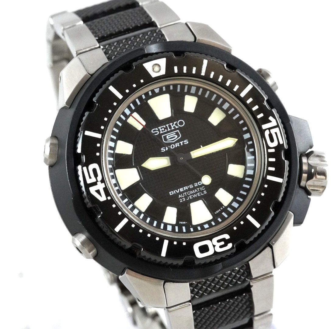 SEIKO 5 SPORTS セイコー5 スポーツ ダイバーズ 200m 自動巻き 