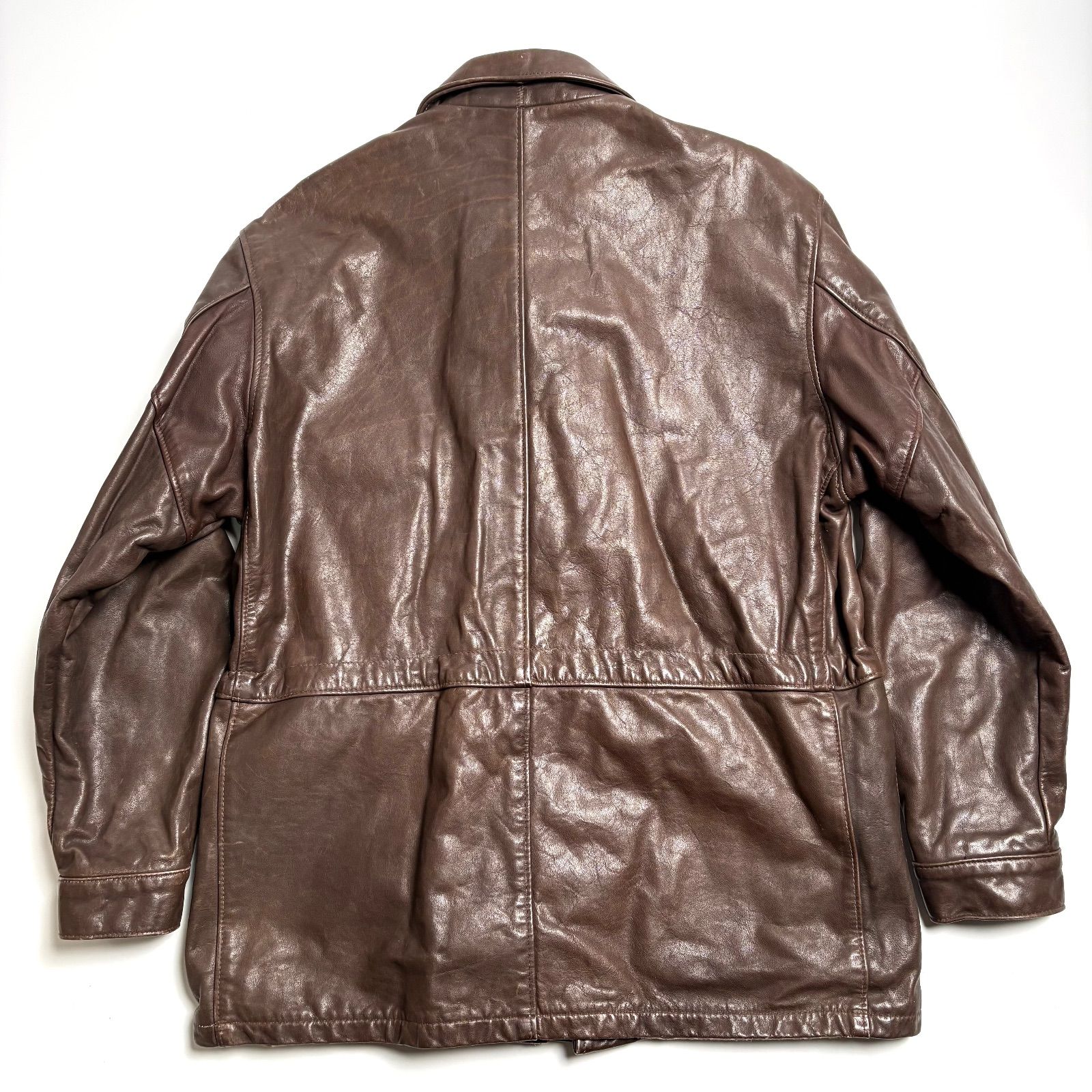 米国製】Schott レザージャケット 茶 42 カーコート 本革 - メルカリ
