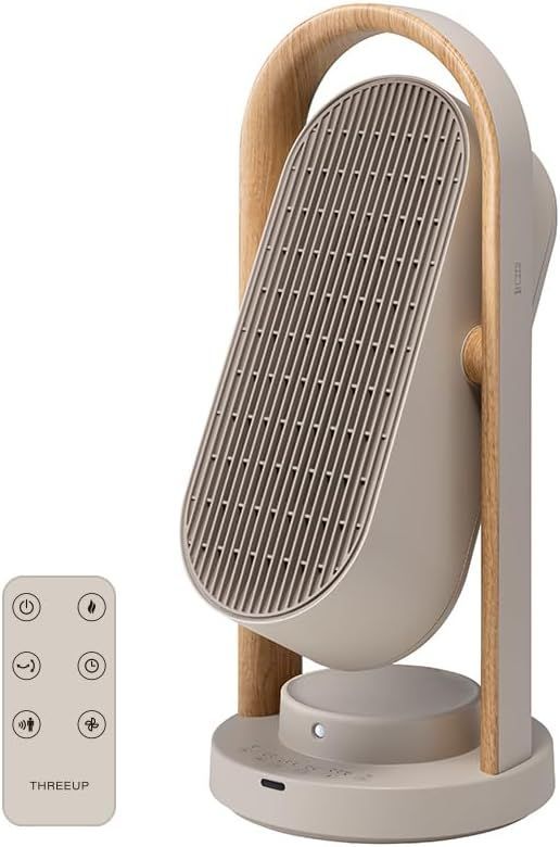 スリーアップ セラミックヒーター リモコン付 グレージュ