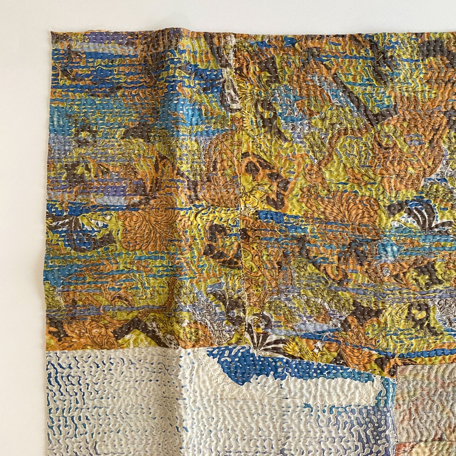 3485 ラリーキルト カンタキルト オールドファブリック ハギレ インド