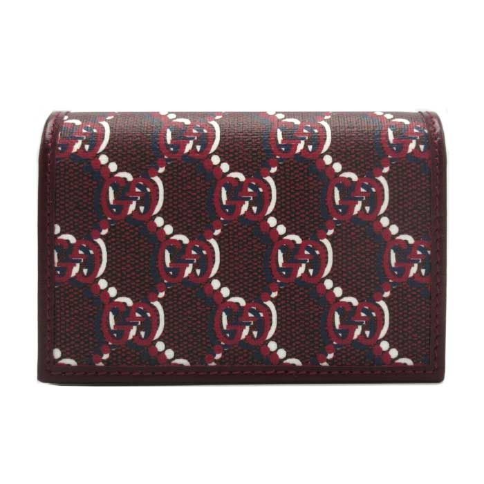 グッチ カードケース 二つ折り GUCCI GGシャドウ 795044 ワインレッド系 ブティックライン レディース