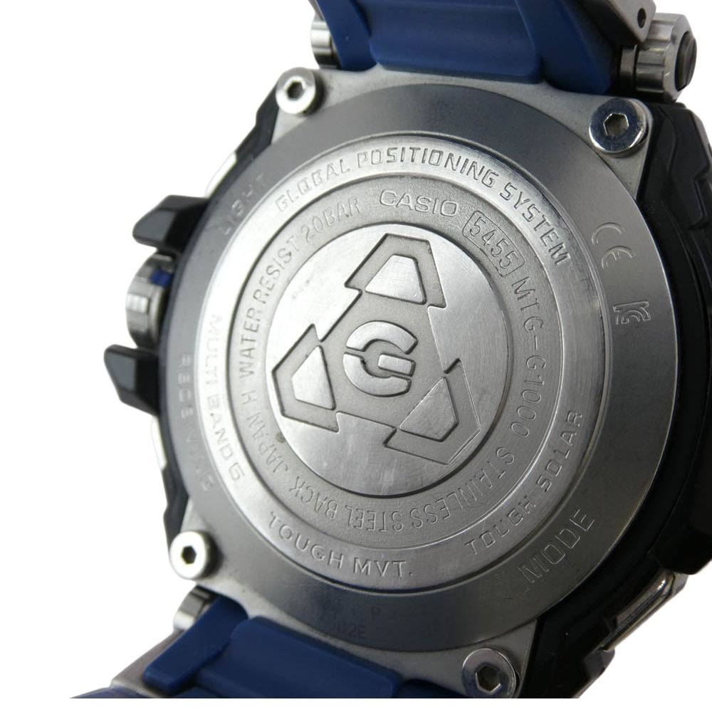 CASIO G SHOCK カシオ ジーショック MTG 1000 D 1 A 2 JF GPS ハイブリッド 電波 ソーラー 腕時計 シルバー系 ブルー系