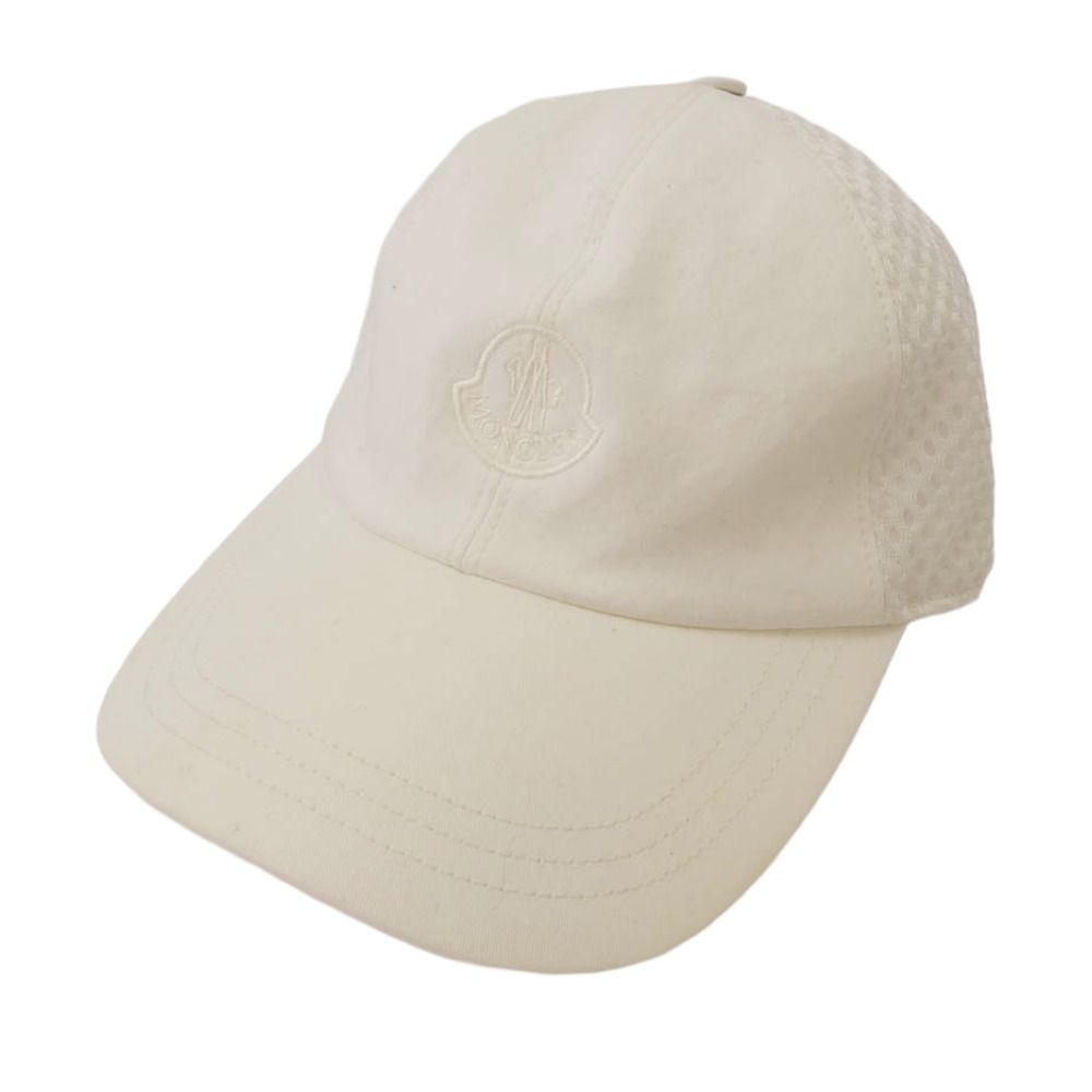 MONCLER モンクレール Embroidered Logo Baseball cap ロゴ ベースボール キャップ オフホワイト系 55 62 UNI