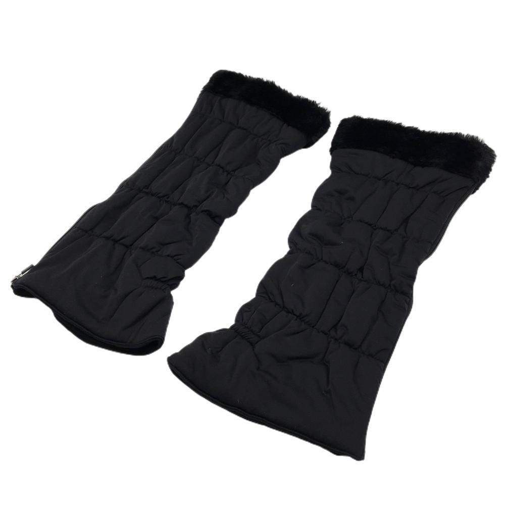 アルチビオ 中綿レッグウォーマー 黒 上部ボア 裏起毛 レディース ゴルフウェア archivio