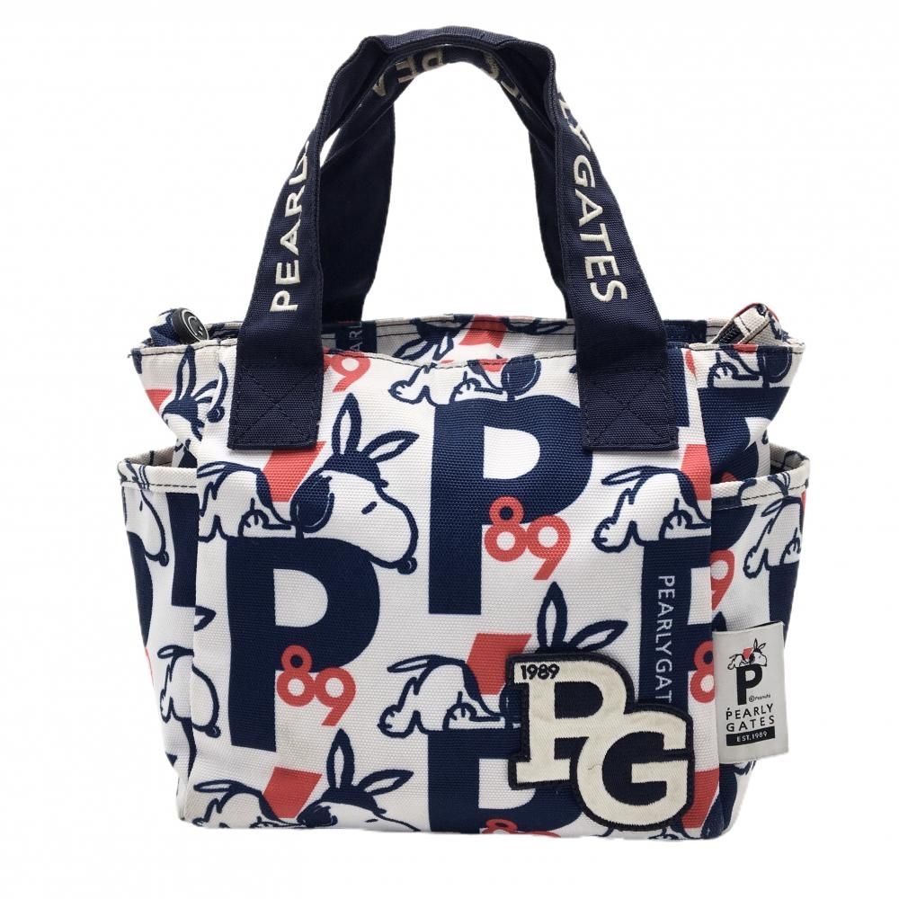 パーリーゲイツ×PEANUTS カートバッグ ネイビー×白×レッド うさ耳