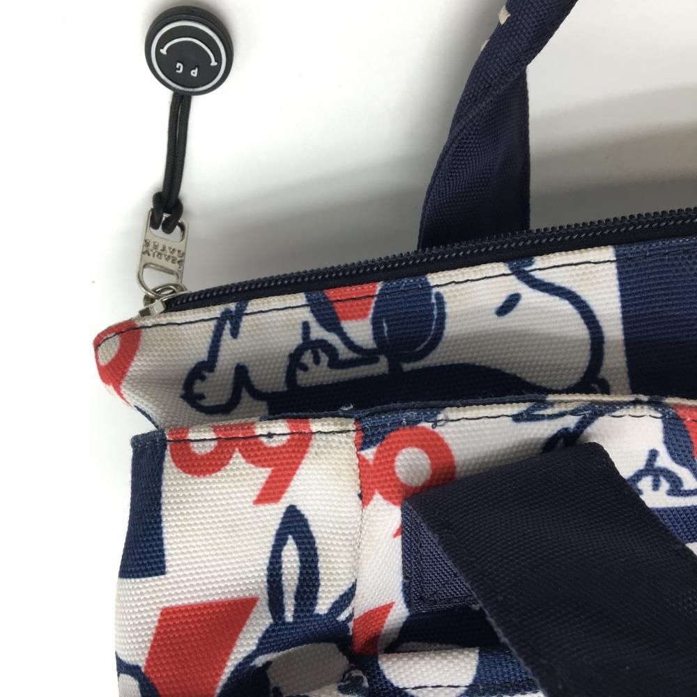 パーリーゲイツ×PEANUTS カートバッグ ネイビー×白×レッド うさ耳