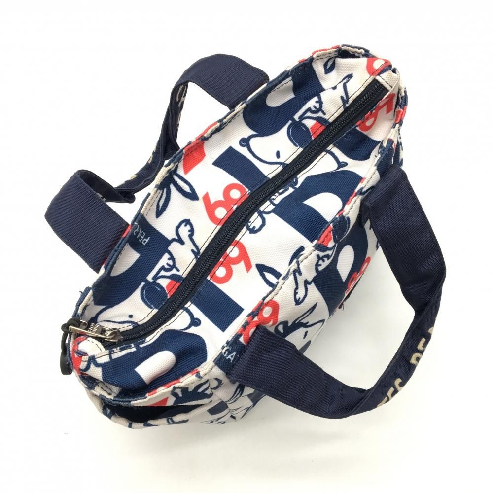 パーリーゲイツ×PEANUTS カートバッグ ネイビー×白×レッド うさ耳