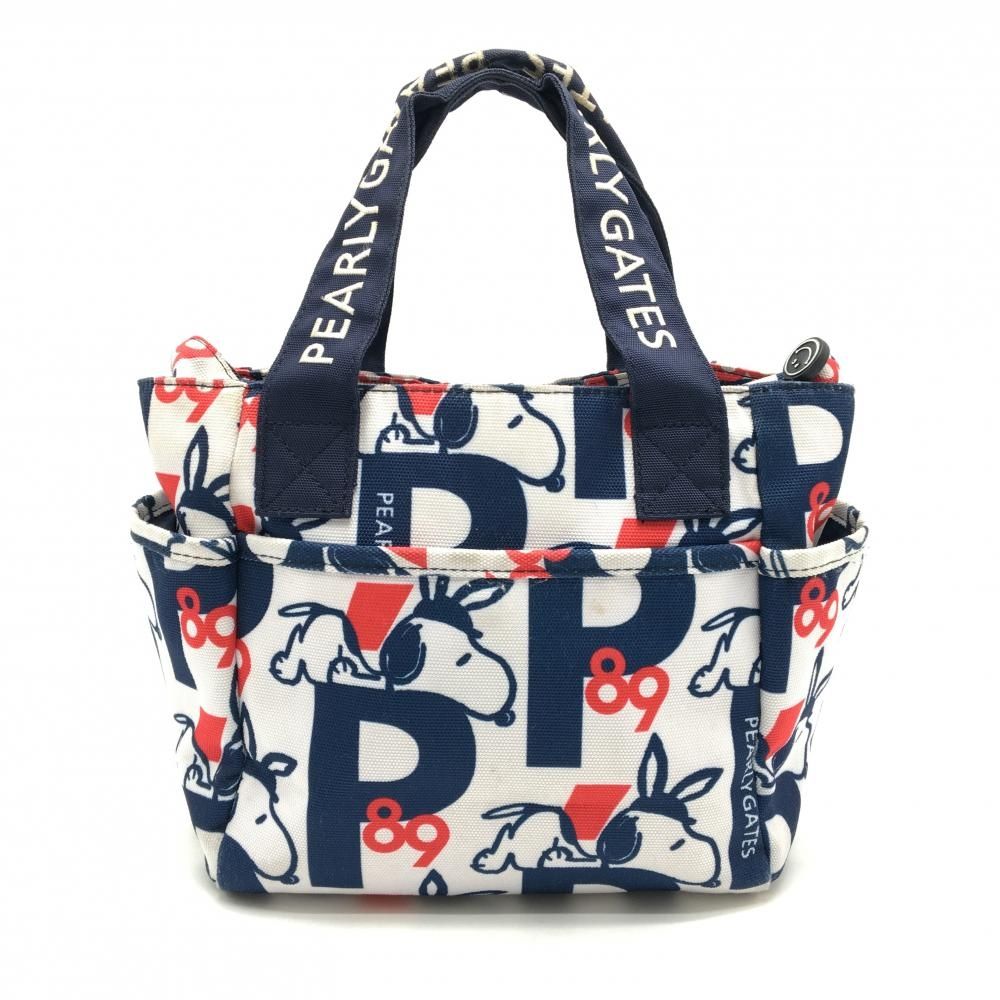 パーリーゲイツ×PEANUTS カートバッグ ネイビー×白×レッド うさ耳