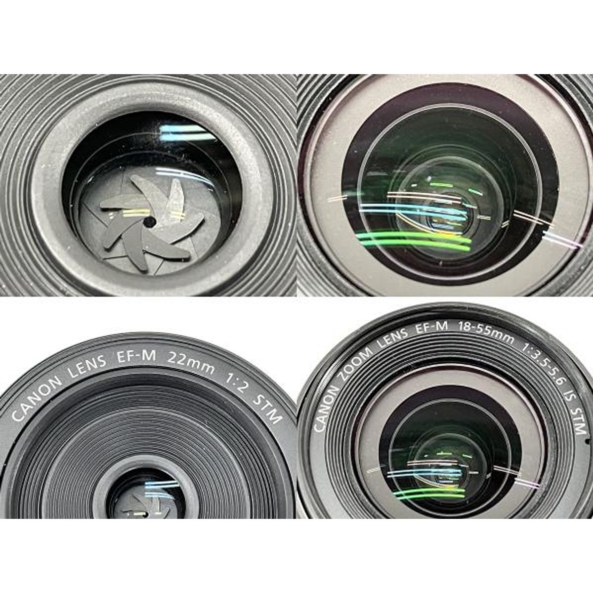 キヤノン Canon EOS M2 ブラックボディ EF-M 18-55mm ブラック レンズ