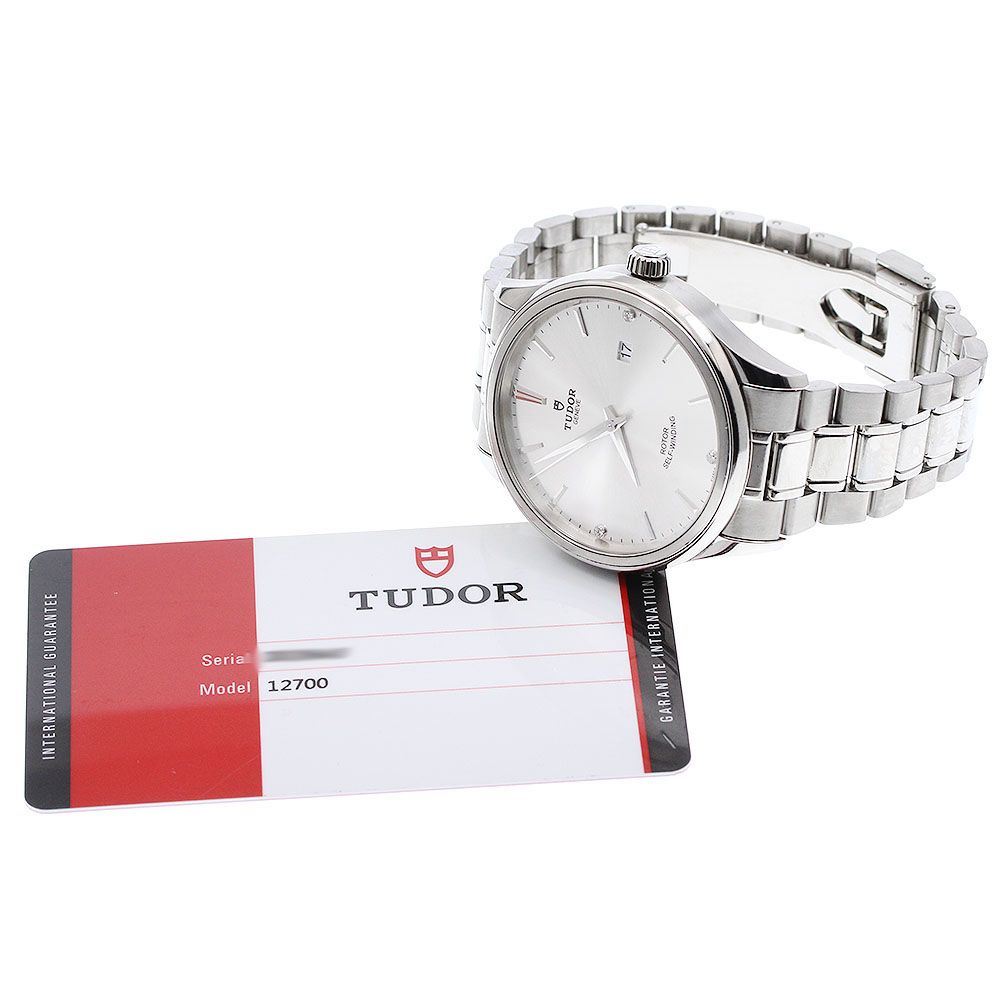 チュードル TUDOR 12700 スタイル デイト 3Pダイヤモンド 自動巻き 
