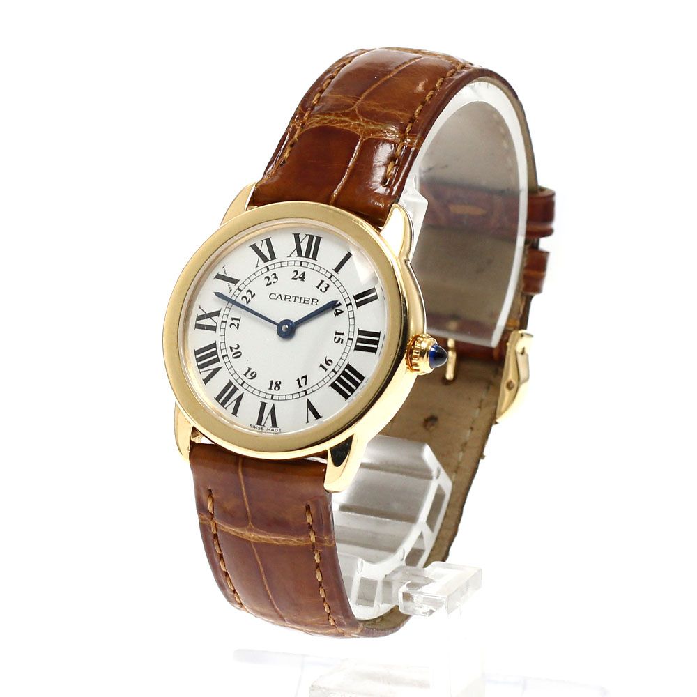 カルティエ CARTIER ロンドソロ SM K 18 YG クォーツ レディース_920022
