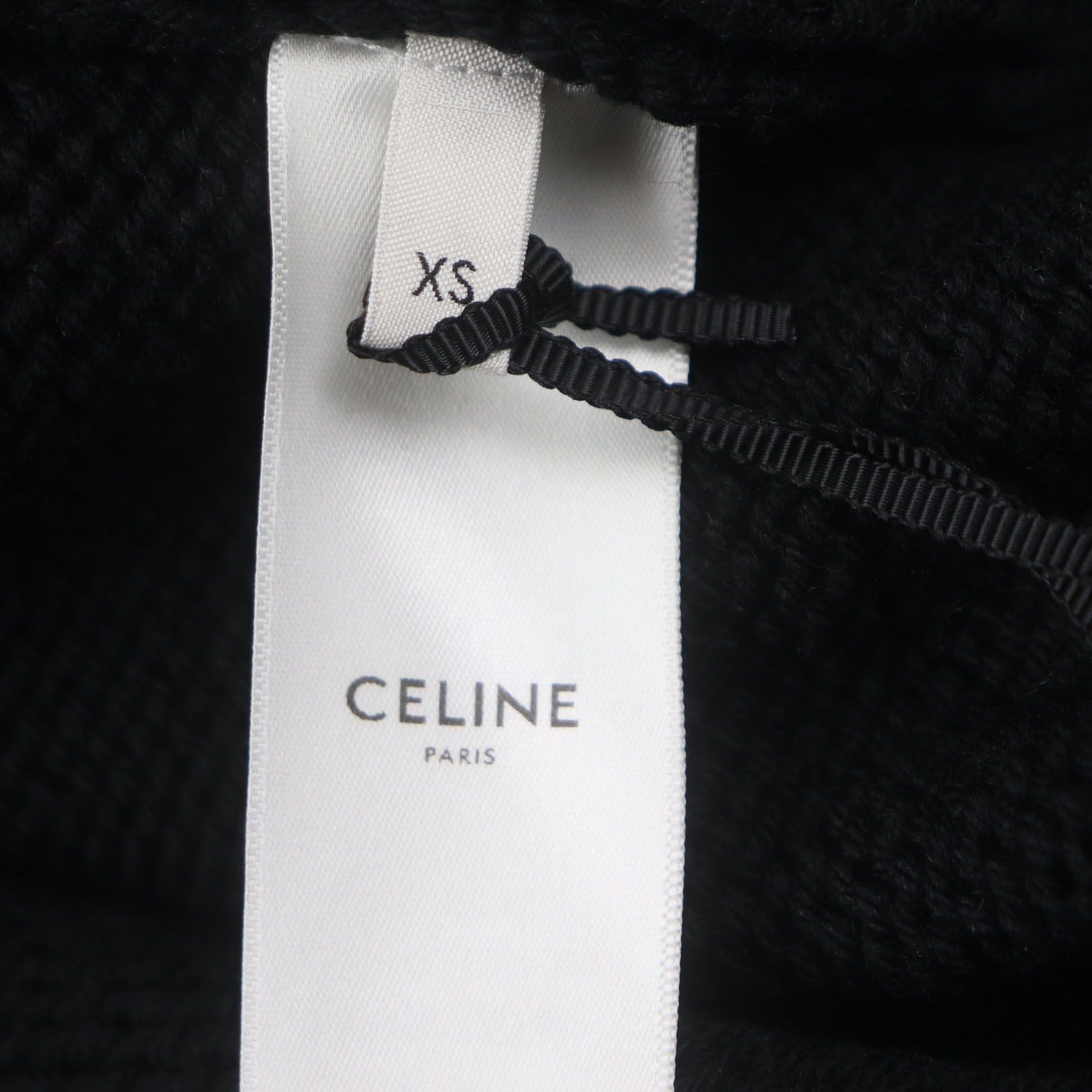 未使用品▼CELINE セリーヌ 2A43L717M ウール94% ピエロ ボクシー クルーネック ニット セーター ブラック XS イタリア製 正規品 メンズ 未使用品▽CELINE セリーヌ 2A43L717M ウール94% ピエロ ボクシー