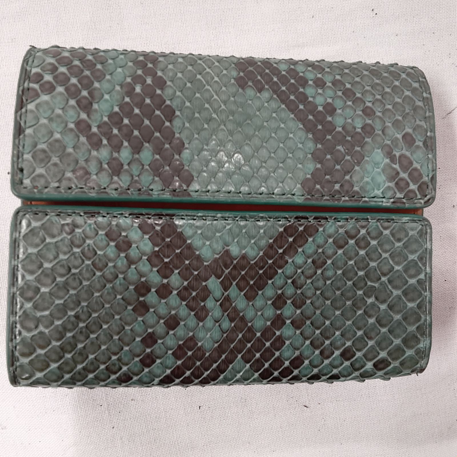 ♥ マットパイソン ウォレット ミニタイプ グリーン Q 724