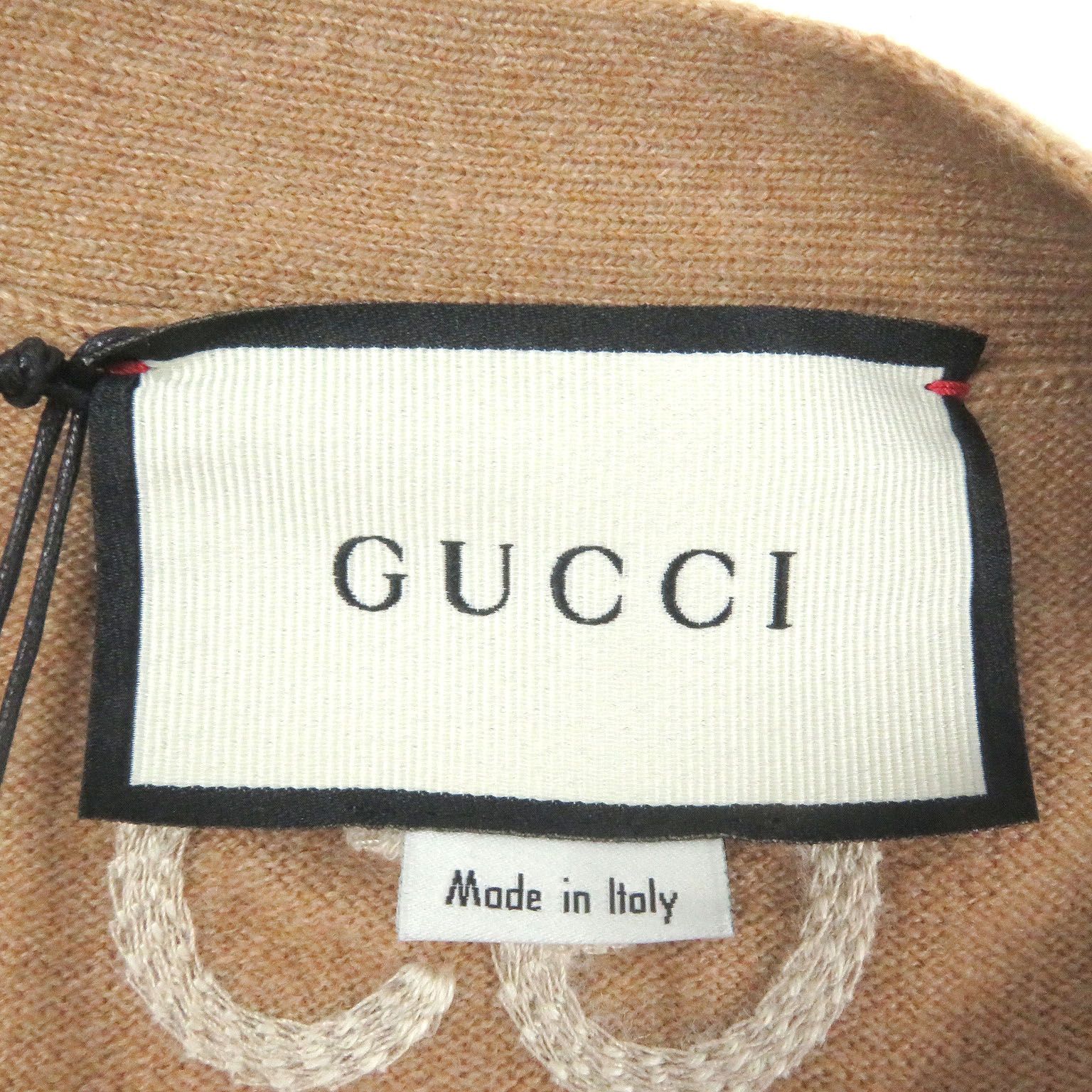 未使用品□GUCCI グッチ 20AW 599866 カシミヤ100％ GGロゴ刺繍 長袖