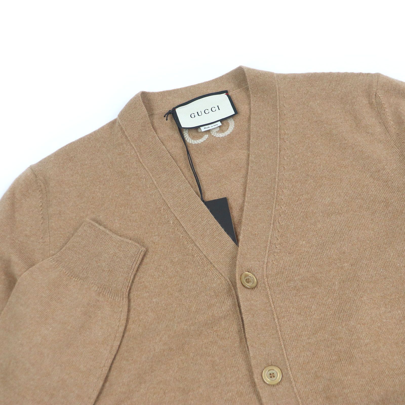 未使用品□GUCCI グッチ 20AW 599866 カシミヤ100％ GGロゴ刺繍 長袖