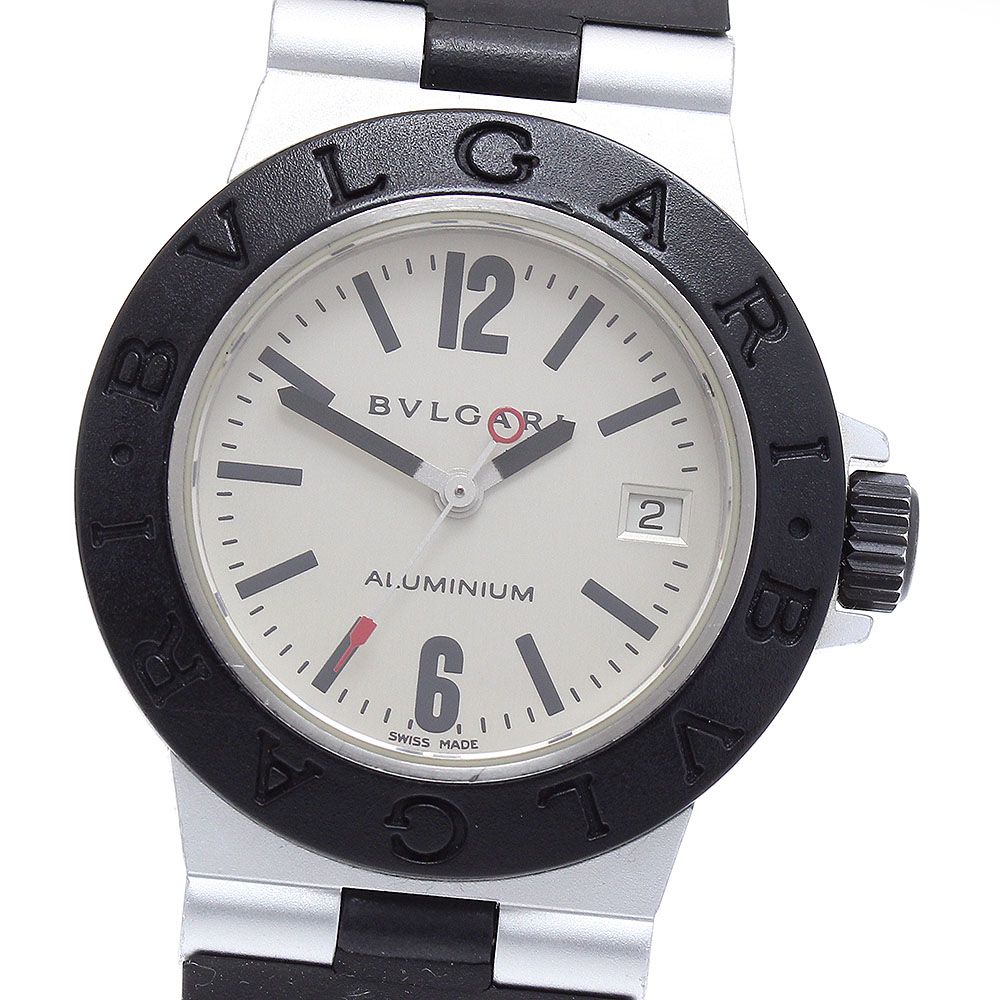 ブルガリ BVLGARI AL 29 A アルミニウム デイト クォーツ レディース_930604