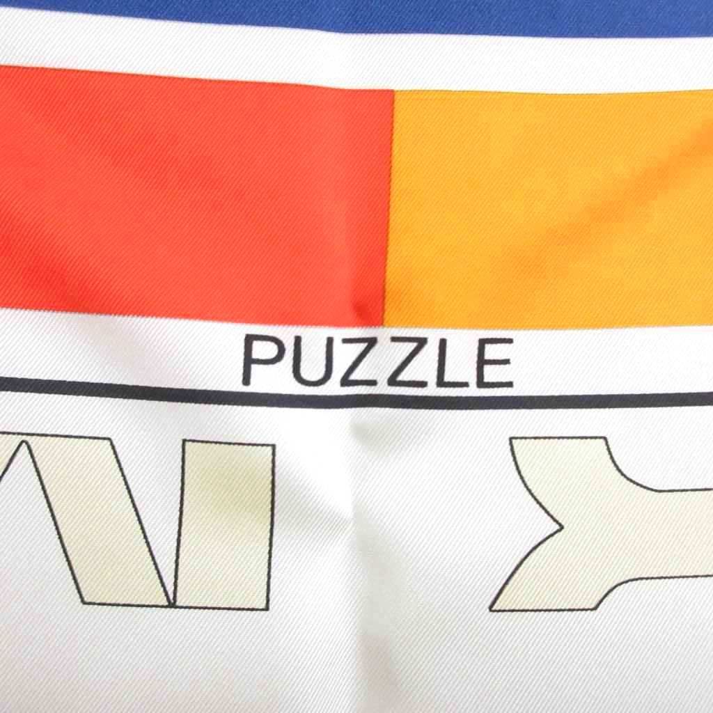  エルメス HERMES 2000年 カレ 90 PUZZLE パズル スカーフ シルク 大判 馬柄 マルチ バンダナ スカーフ 小物