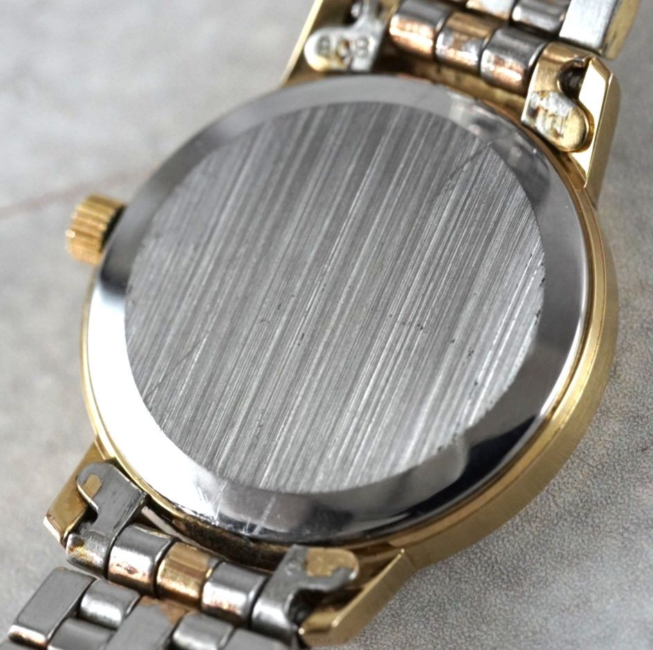  OMEGA Seamaster オメガ シーマスター Quartz クォーツ ゴールド Vintage Watch ヴィンテージ 腕時計 Swiss Made デイト レディース ladies 1980 s 稼働品 腕時計(クォーツ) 腕時計(アナログ)