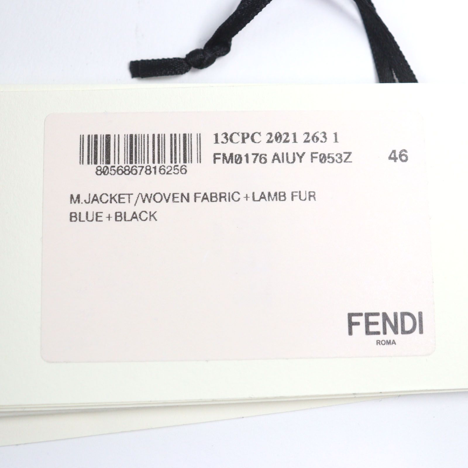 極美品○FENDI フェンディ 2021年製 FM0176 セレリア 羊革 コットン