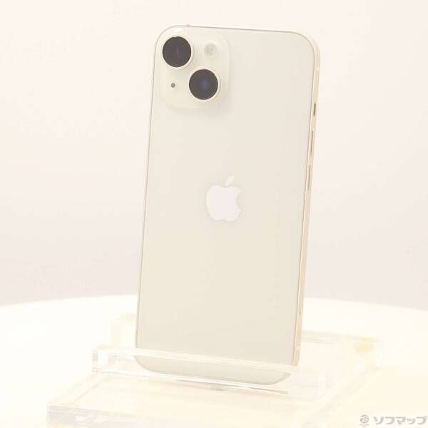 〔中古品〕 iPhone14 128GB スターライト MPUQ3J／A SIMフリー 〔ネットワーク利用制限〕【377】