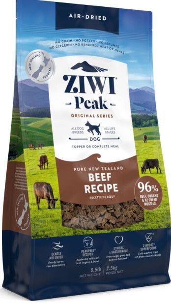 ZiwiPeak ジウィピーク エアドライ ドッグフード グラスフェッドビーフ 2.5 kg