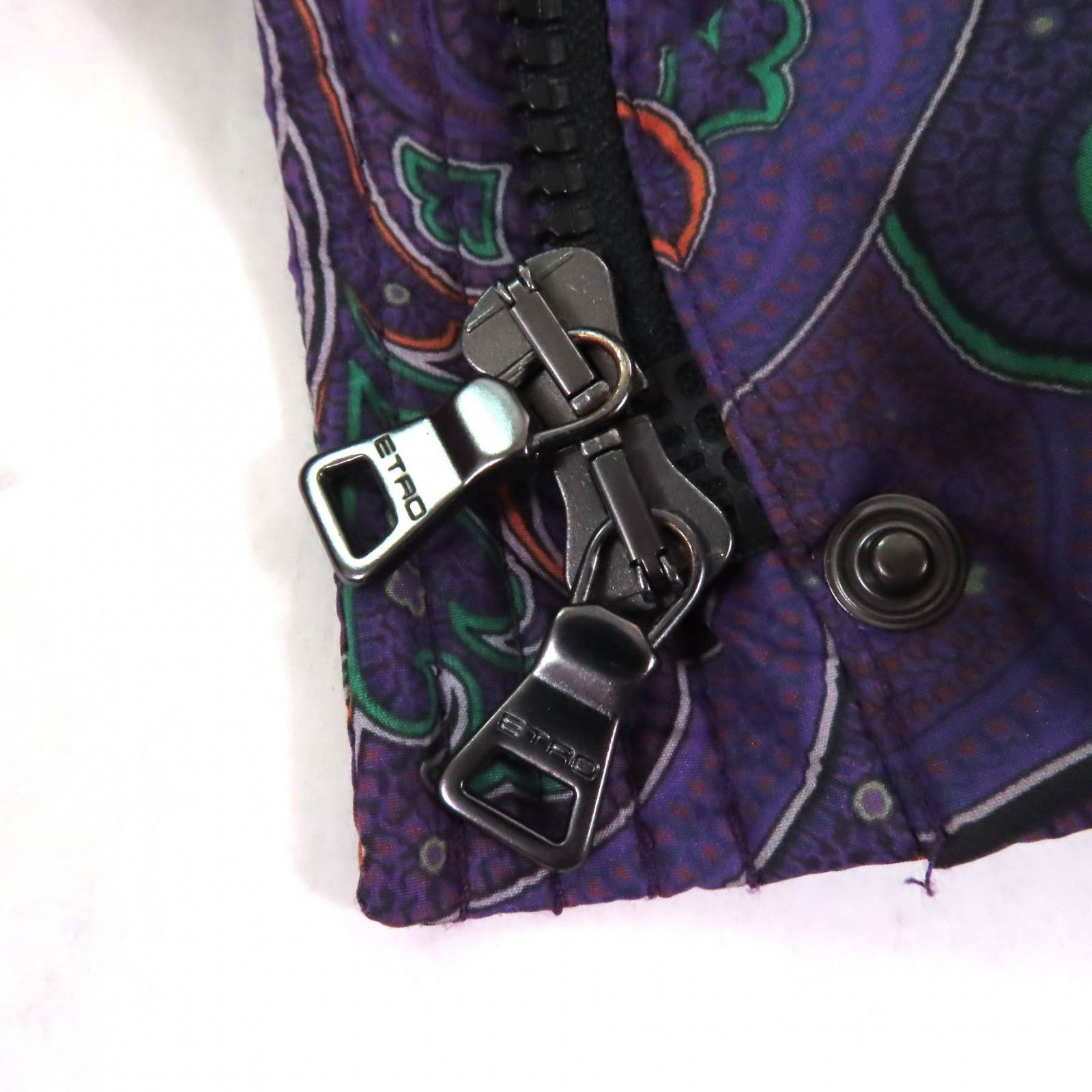 美品☆ETRO エトロ 132-18455-5665 ラクーンファー・フード付