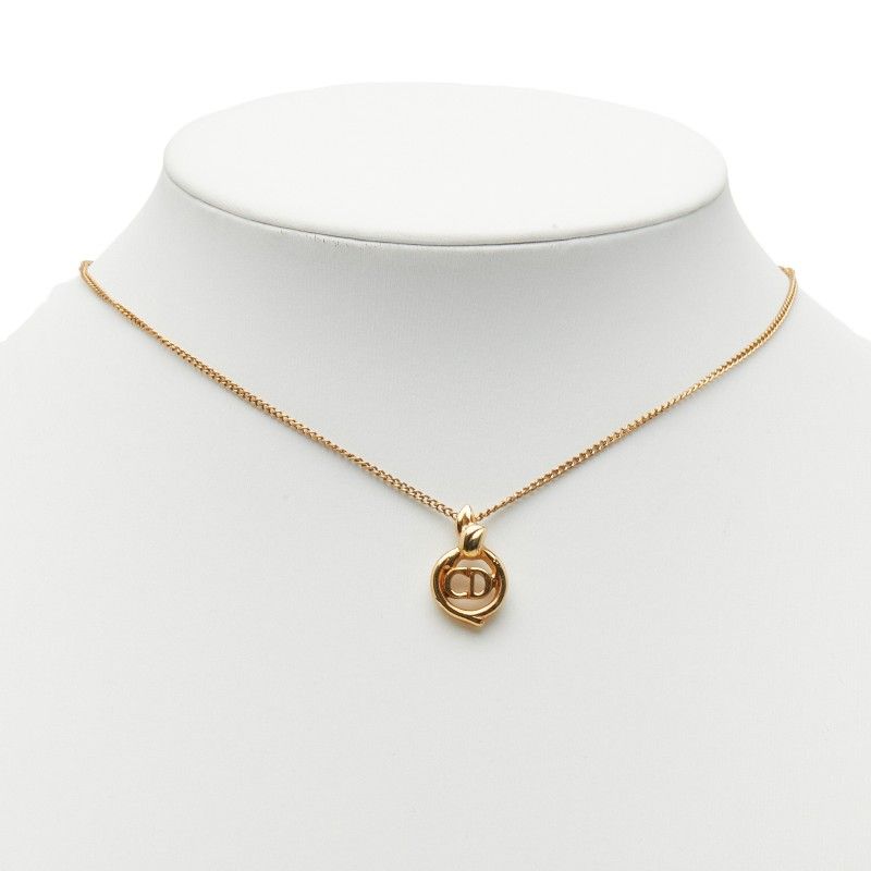 ディオール CDロゴ ペンダントネックレス 人気 メッキ レディース Dior