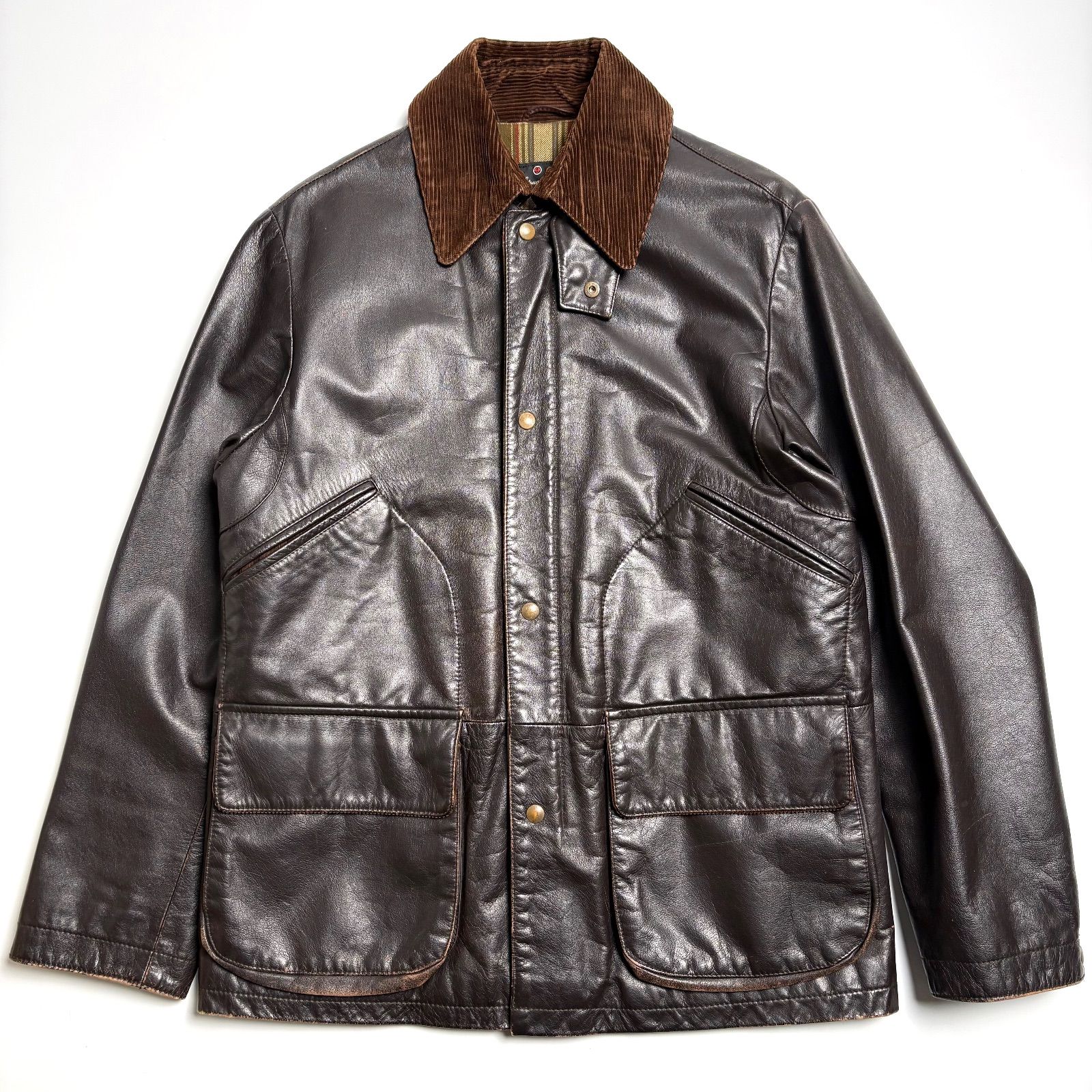 イタリア製】Setsugakka by Y. AKAMINE レザージャケット 茶 46 本革