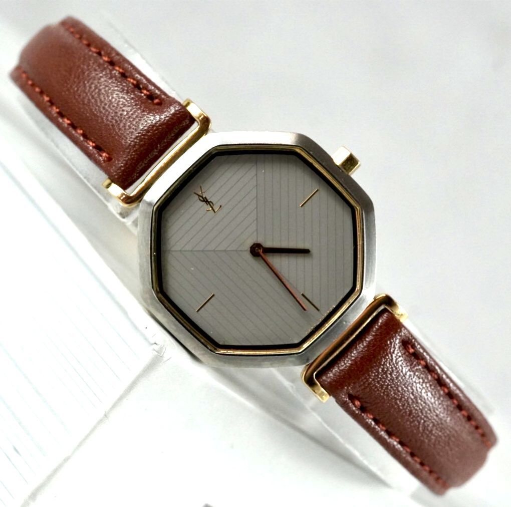 新品電池交換済み】 Yves Saint Laurent YSL イヴサンローラン