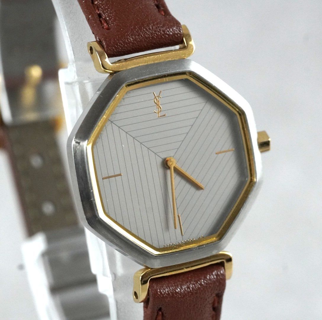 新品電池交換済み】 Yves Saint Laurent YSL イヴサンローラン