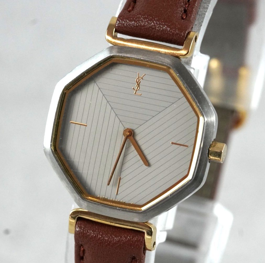 新品電池交換済み】 Yves Saint Laurent YSL イヴサンローラン