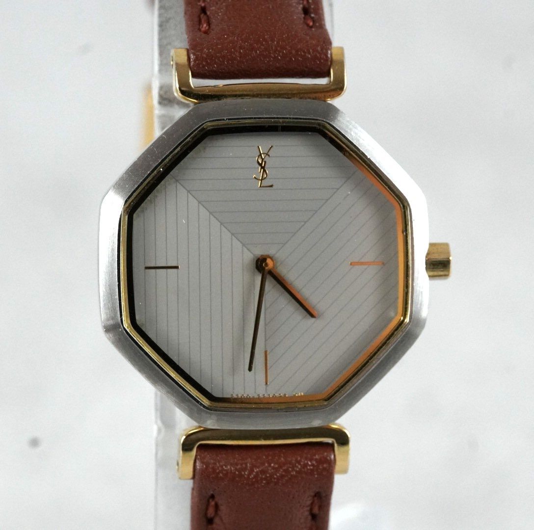 新品電池交換済み】 Yves Saint Laurent YSL イヴサンローラン