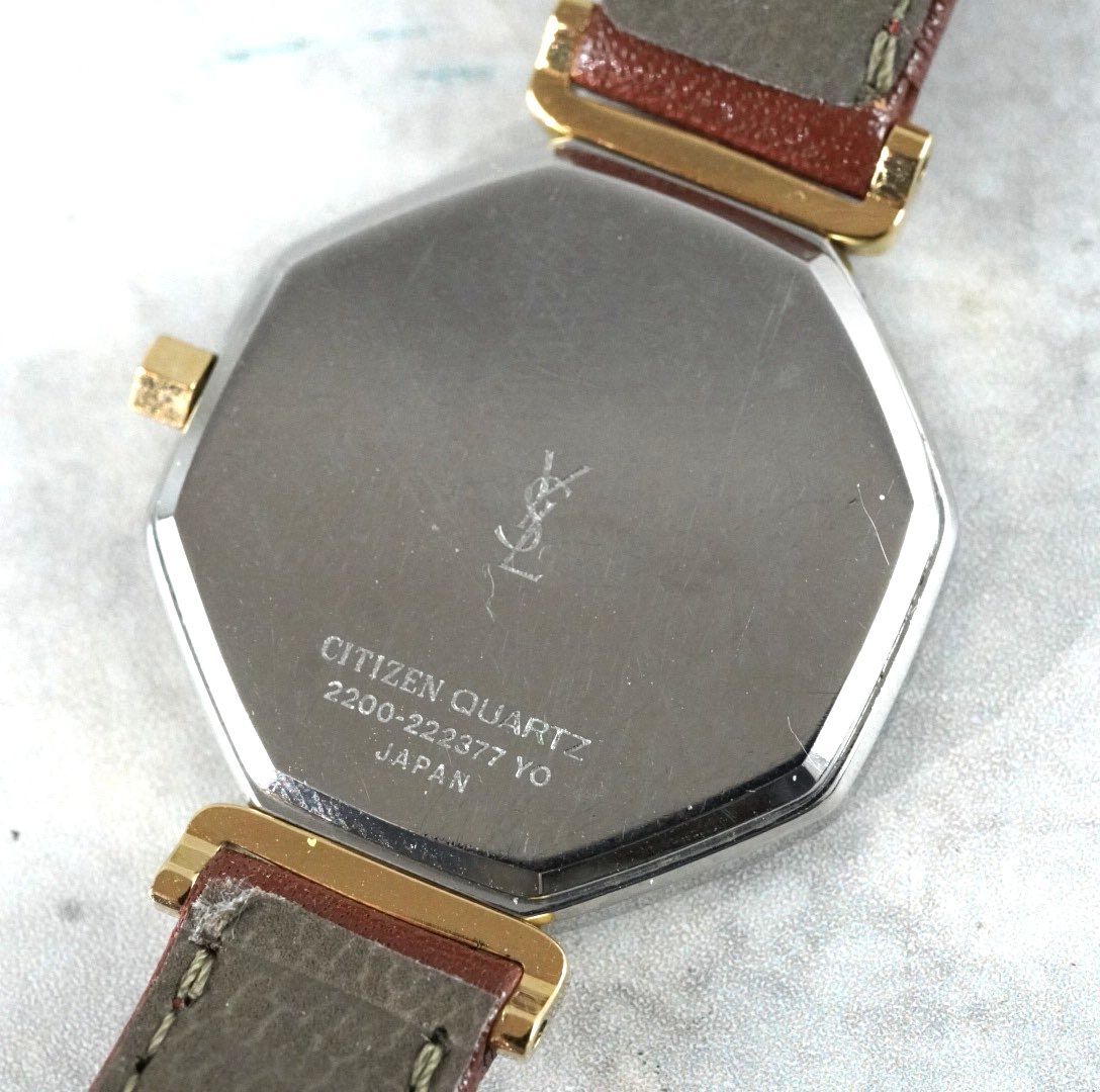 新品電池交換済み】 Yves Saint Laurent YSL イヴサンローラン