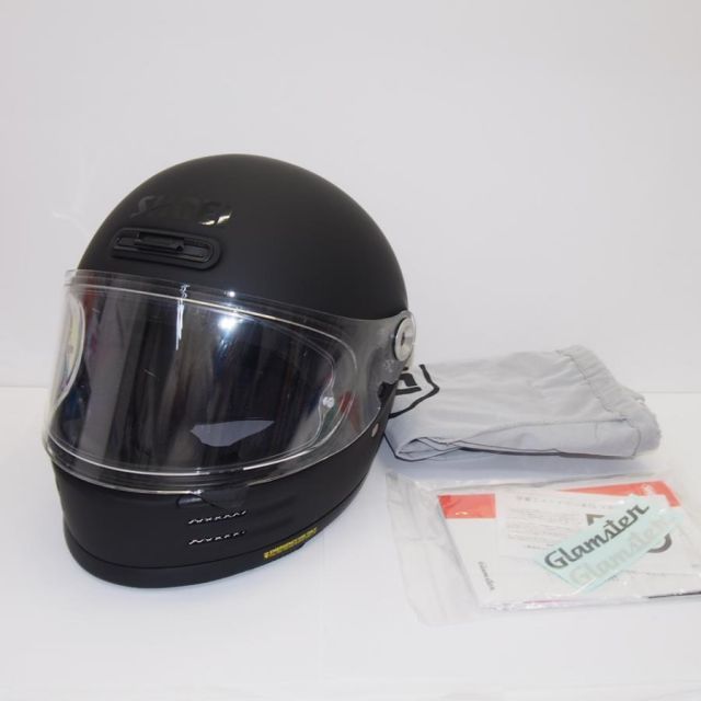 SHOEI Glamster フルフェイスヘルメット 製造 size L 59 cm 保存袋 取説付き バイク ∴WC 319