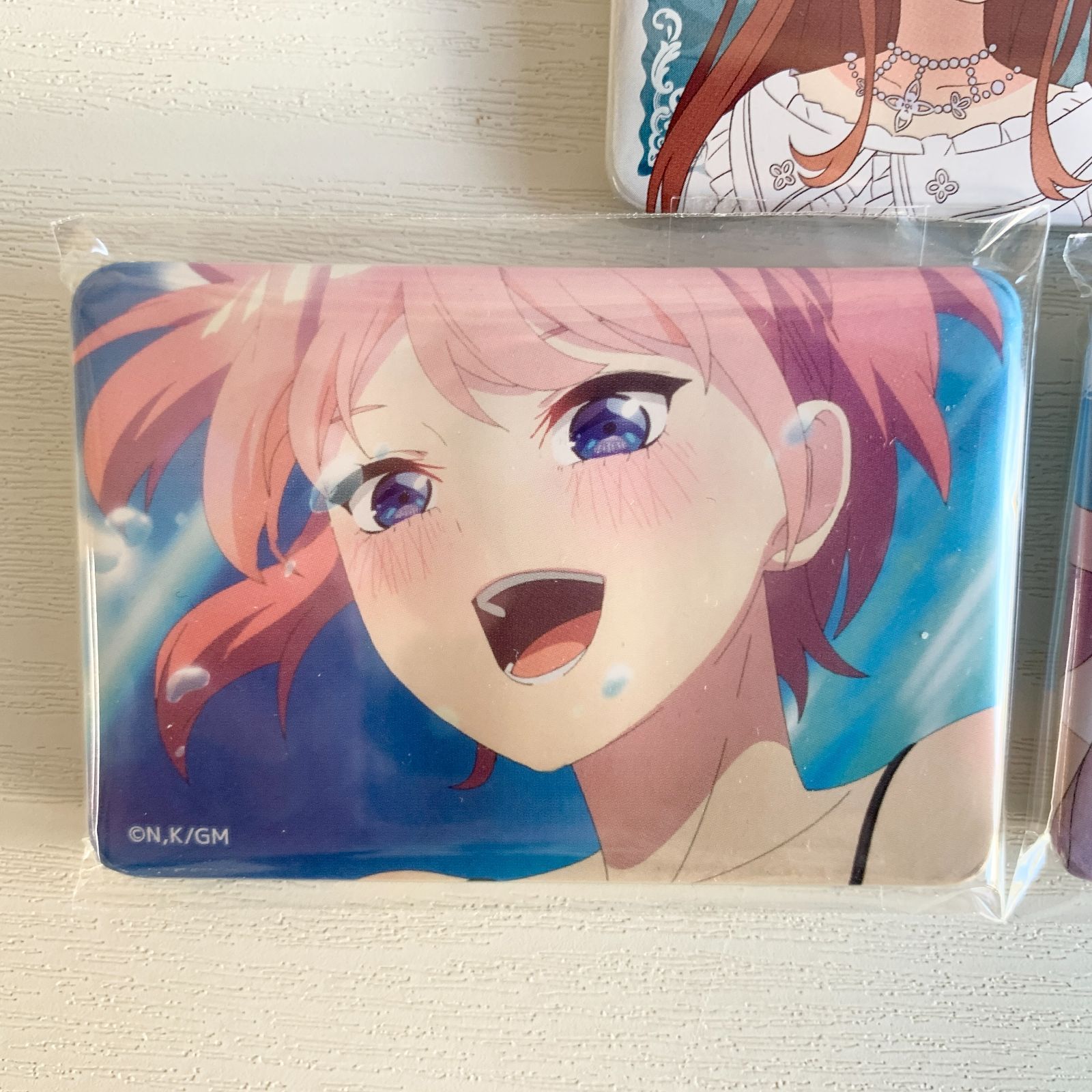 五等分の花嫁 缶バッジ スクエア 中野一花 中野二乃 中野三玖 3点